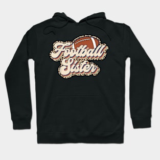 Leopard Retro Football Sister Hoodie